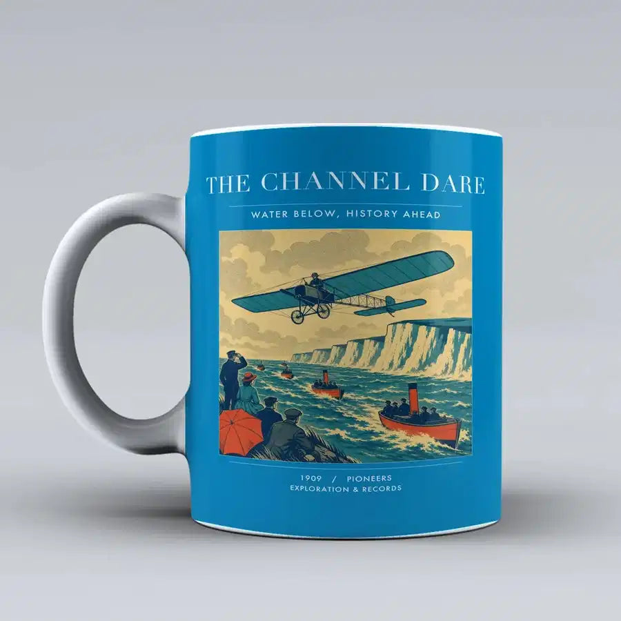 VINTAGE G4324 - The Channel Dare - Ceramic Mug design on turquoise