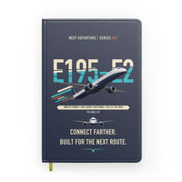 Thumbnail for Embraer E195-E2 design on navy blue notebook