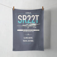 Thumbnail for Cirrus SR22T design on navy blue towel