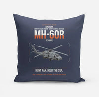 Thumbnail for Sikorsky MH-60R Seahawk design on navy blue pillow