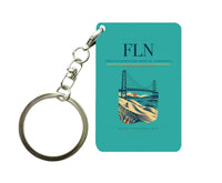 Thumbnail for Hercilio Luz International Airport (FLN) design on turquoise key chain