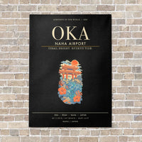 Thumbnail for Naha Airport OKA - Canvas Framed - Black