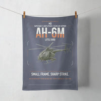 Thumbnail for MD AH-6M Little Bird design on navy blue towel