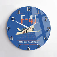 Thumbnail for F-4J Phantom II design on blue no frame wall clock
