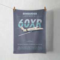 Thumbnail for Bombardier Learjet 60XR design on navy blue towel