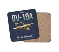 Thumbnail for OV-10A Bronco design on navy blue 1 piece coaster