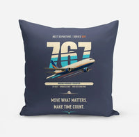 Thumbnail for Boeing 767-300F design on navy blue pillow