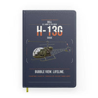 Thumbnail for Bell H-13G Sioux design on navy blue notebook