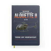 Thumbnail for Sud Aviation SE 3130 Alouette II design on navy blue notebook