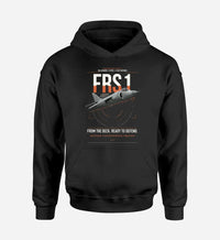 Thumbnail for British Aerospace Sea Harrier FRS.1 design on black double-side hoodie, single-side print