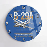 Thumbnail for B-29A Superfortress design on blue no frame wall clock