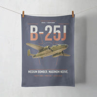 Thumbnail for B-25J Mitchell design on navy blue towel