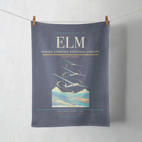 Thumbnail for Elmira Corning Regional Airport (ELM) design on navy blue towel