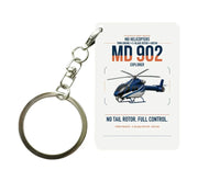 Thumbnail for MD Helicopters MD 902 Explorer design on white designed key chain, double-side print