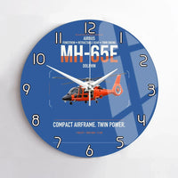 Thumbnail for Airbus MH-65E Dolphin design on blue no frame wall clock