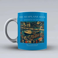 Thumbnail for VINTAGE G4056 - The Seaplane Dock - Ceramic Mug design on turquoise