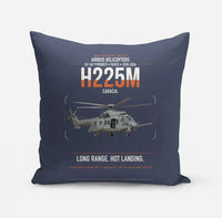 Thumbnail for Airbus Helicopters H225M Caracal design on navy blue pillow