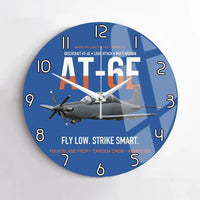 Thumbnail for AT-6E Wolverine Light Attack design on blue no frame wall clock