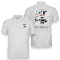 Thumbnail for Airbus H135 Juno HT1 design on white double-side polo t-shirt, double-side print