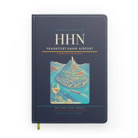 Thumbnail for Frankfurt-Hahn Airport (HHN) design on navy blue notebook