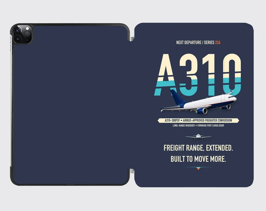 Airbus A310-300P2F design on navy blue ipad tablet case
