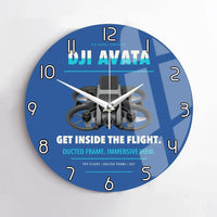 Thumbnail for DJI Avata design on blue no frame wall clock