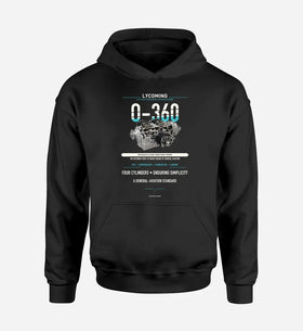 Single-Side Printing — Lycoming O-360 Engine Double-Side Hoodie