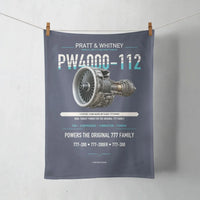 Thumbnail for PW4000-112 design on navy blue towel