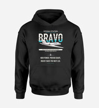 Thumbnail for Cessna Citation Bravo design on black double-side hoodie, single-side print