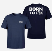 Thumbnail for Born To Fix Airplanes Designed Double-Side T-Shirts - view 16