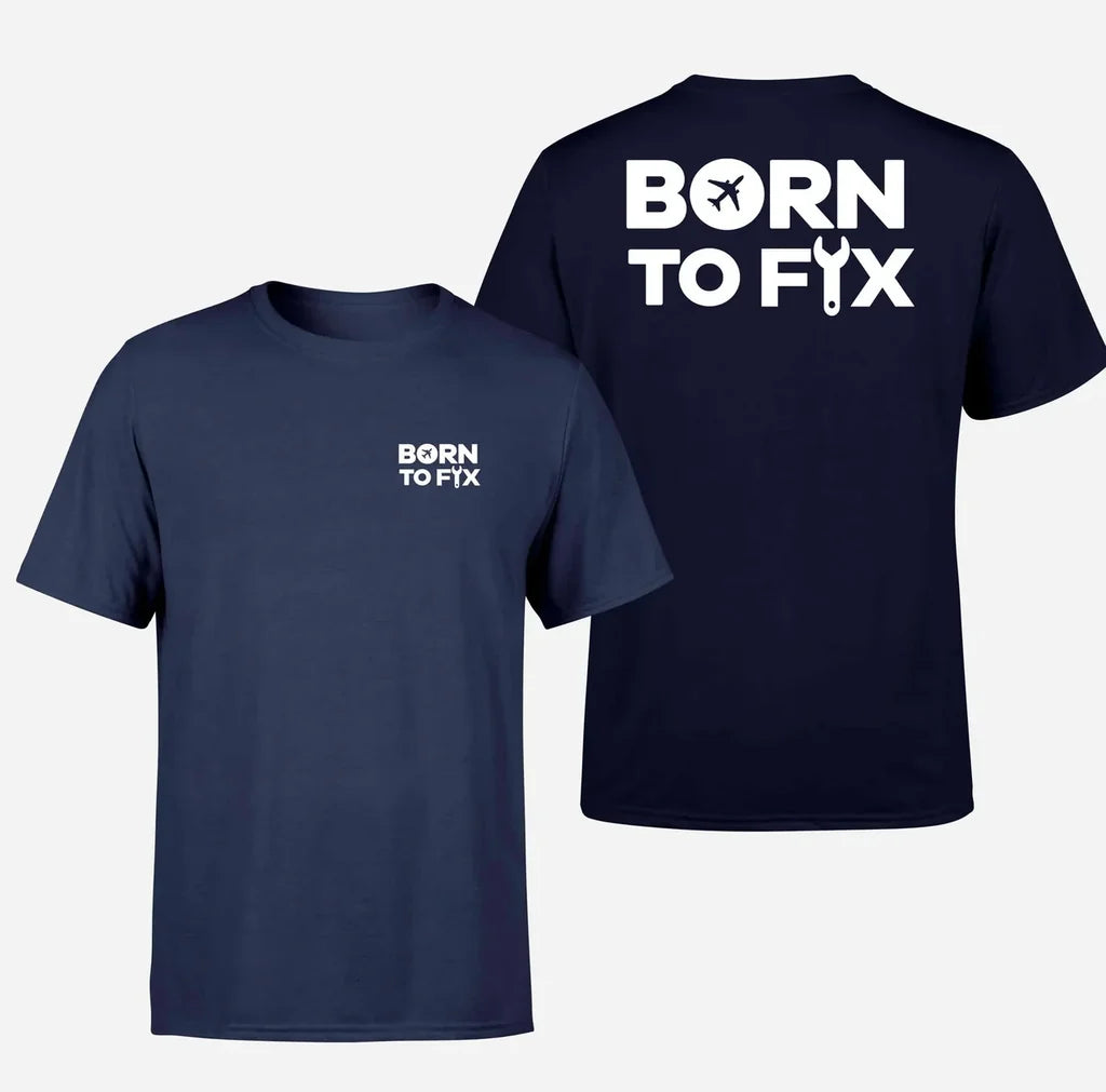 Born To Fix Airplanes Designed Double-Side T-Shirts - view 16