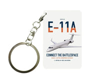 Thumbnail for E-11A BACN design on white designed key chain, double-side print