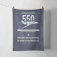 Thumbnail for Cessna Citation 550 - Citation II design on navy blue towel