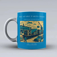 Thumbnail for VINTAGE G4527 - The Spare Parts Train - Ceramic Mug design on turquoise