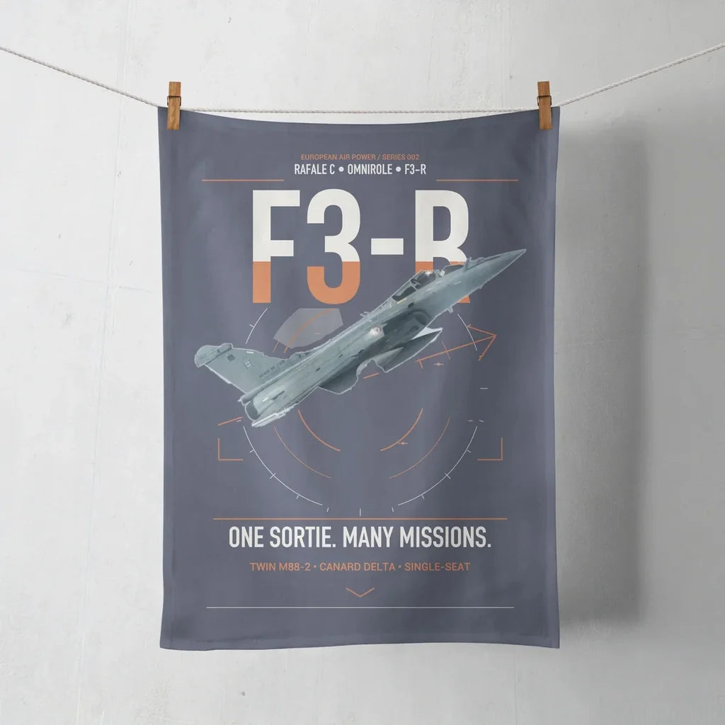 Dassault Rafale C — F3-R standard design on navy blue towel