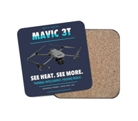 Thumbnail for DJI Mavic 3 Thermal design on navy blue 1 piece coaster