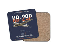 Thumbnail for KB-29P SUPERFORTRESS design on navy blue 1 piece coaster