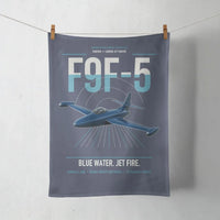 Thumbnail for F9F-5 Panther design on navy blue towel
