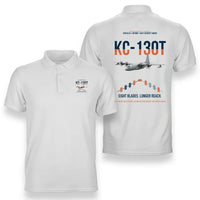 Thumbnail for KC-130T NP2000 design on white double-side polo t-shirt, double-side print