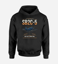 Thumbnail for SB2C-5 Helldiver design on black double-side hoodie, single-side print