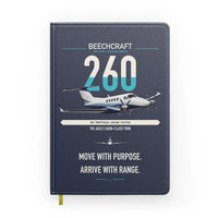 Thumbnail for Beechcraft King Air 260 design on navy blue notebook