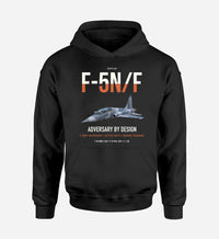 Thumbnail for F-5N F Adversary design on black double-side hoodie, single-side print