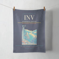 Thumbnail for Inverness Airport (INV) design on navy blue towel