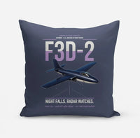 Thumbnail for F3D-2 Skyknight design on navy blue pillow