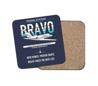 Thumbnail for Cessna Citation Bravo design on navy blue 1 piece coaster