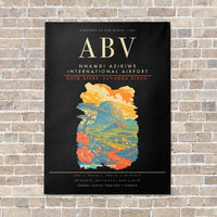 Thumbnail for Nnamdi Azikiwe International Airport ABV - Canvas Framed - Black