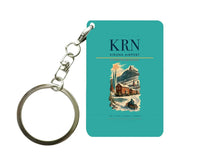 Thumbnail for Kiruna Airport (KRN) design on turquoise key chain