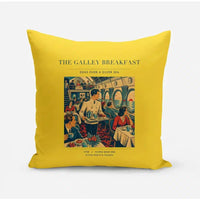 Thumbnail for VINTAGE G4184 - The Galley Breakfast - Designed Pillows design on yellow