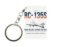 Thumbnail for RC-135S Cobra Ball design on white designed key chain, double-side print