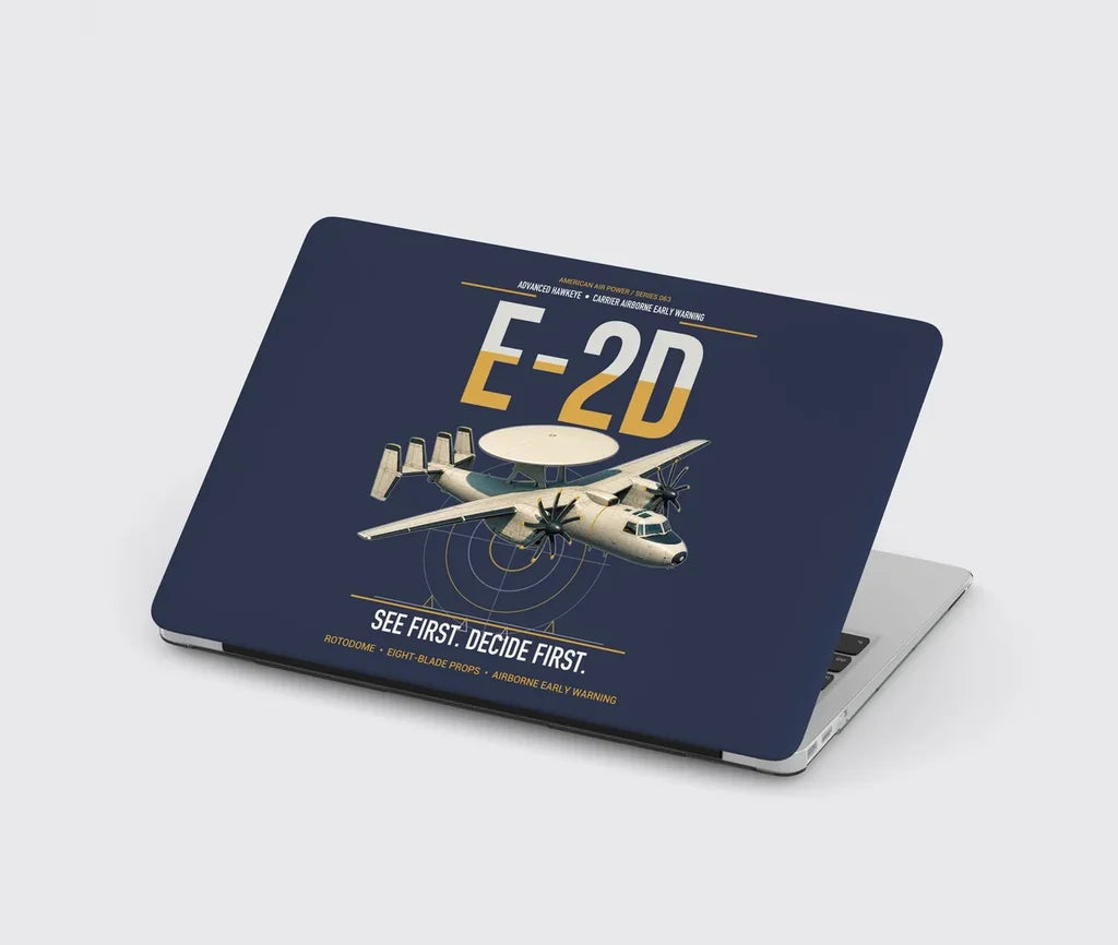 E-2D Advanced Hawkeye design on navy blue MacBook case